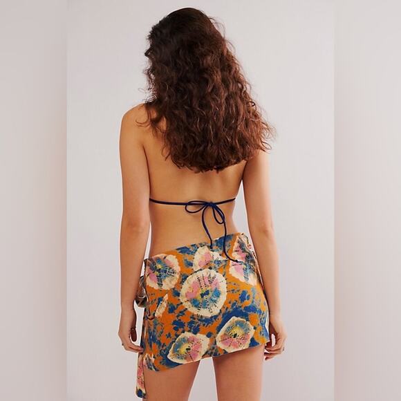 Free People Sweet As Beach Mini Skirt Size 12 - Picture 3 of 9